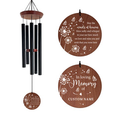 ASTARIN Personalized Wind Chimes Outdoor Deep Tone,35'' Customized Memorial WindChimes for Loss of Loved One,Melody Wind Chime Unique as Sympathy Gift