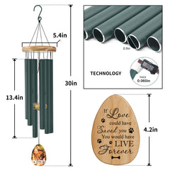 Astarin Personalized Memorial Wind Chimes-30 Inch, 6 Tubes, 4 Colors-Pine Wood Series, Design Custom Gift, Remembrance Gift