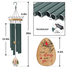 Astarin Personalized Memorial Wind Chimes-30 Inch, 6 Tubes, 4 Colors-Pine Wood Series, Design Custom Gift, Remembrance Gift（here）