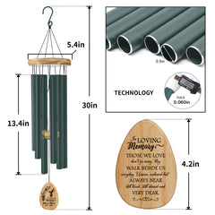 Astarin Personalized Memorial Wind Chimes-30 Inch, 6 Tubes, 4 Colors, Design Custom Gift, Remembrance Gift