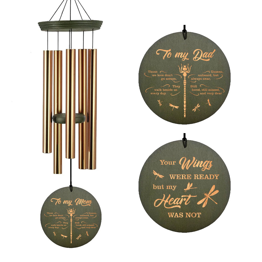 Personalized Memorial Wind Chimes - 36 Inch, 5 Tubes, Custom Metal Memorial Wind Chimes, Condolence Gifts For Lost Loved Ones