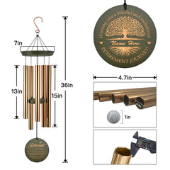 Personalized Retirement Gift Wind Chimes-36 Inch, 5 Tubes-In Loving memory
