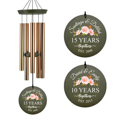 Anniversary Personalized Windchime-36 Inch, 5 Tubes, Tree of Life-Custom Wind Chime