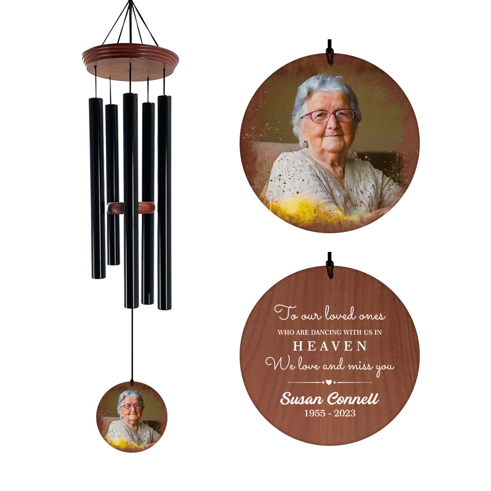 Personalized Memorial Wind Chime-36 Inch, 5 Tubes, In Memory