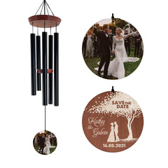 Anniversary Personalized Wind Chime - 36 Inch, 5 Tubes, Anniversary Gift for Couples, Customize Anniversary Wind Chime Gift for Him/Her
