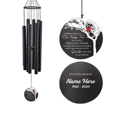 Personalized Memorial Wind Chime- 36 Inch Black,Memorial wind chime,Memorial Gift