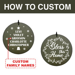 Personalized Christmas Wind Chimes-36 Inch, 5 Tubes, Gold-Disc Top, Christmas Tree Design ,Christmas Gift