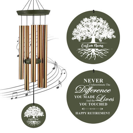 Astarin Personalized Wind Chimes for Retirement,Happy Retirement WindChimes Gifts-013-Produced in USA