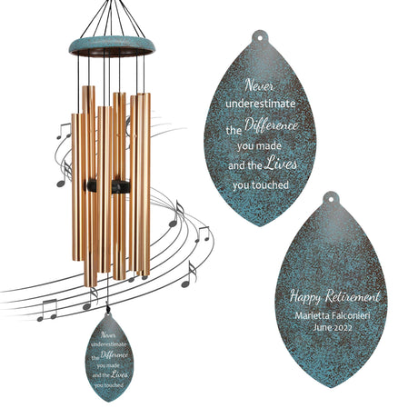 Astarin Personalized Wind Chimes for Retirement,Happy Retirement WindChimes Gifts-008-Produce in the USA
