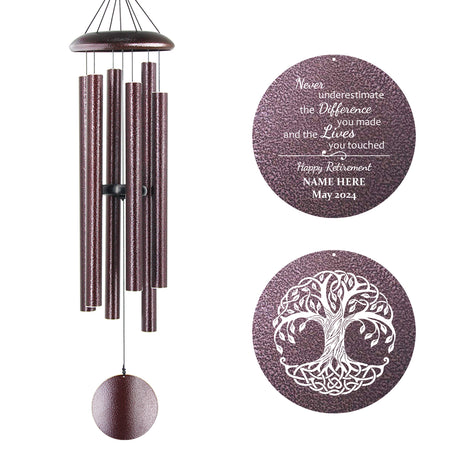 Astarin Personalized Wind Chimes for Retirement,Happy Retirement WindChimes Gifts-024-Engraving in the USA
