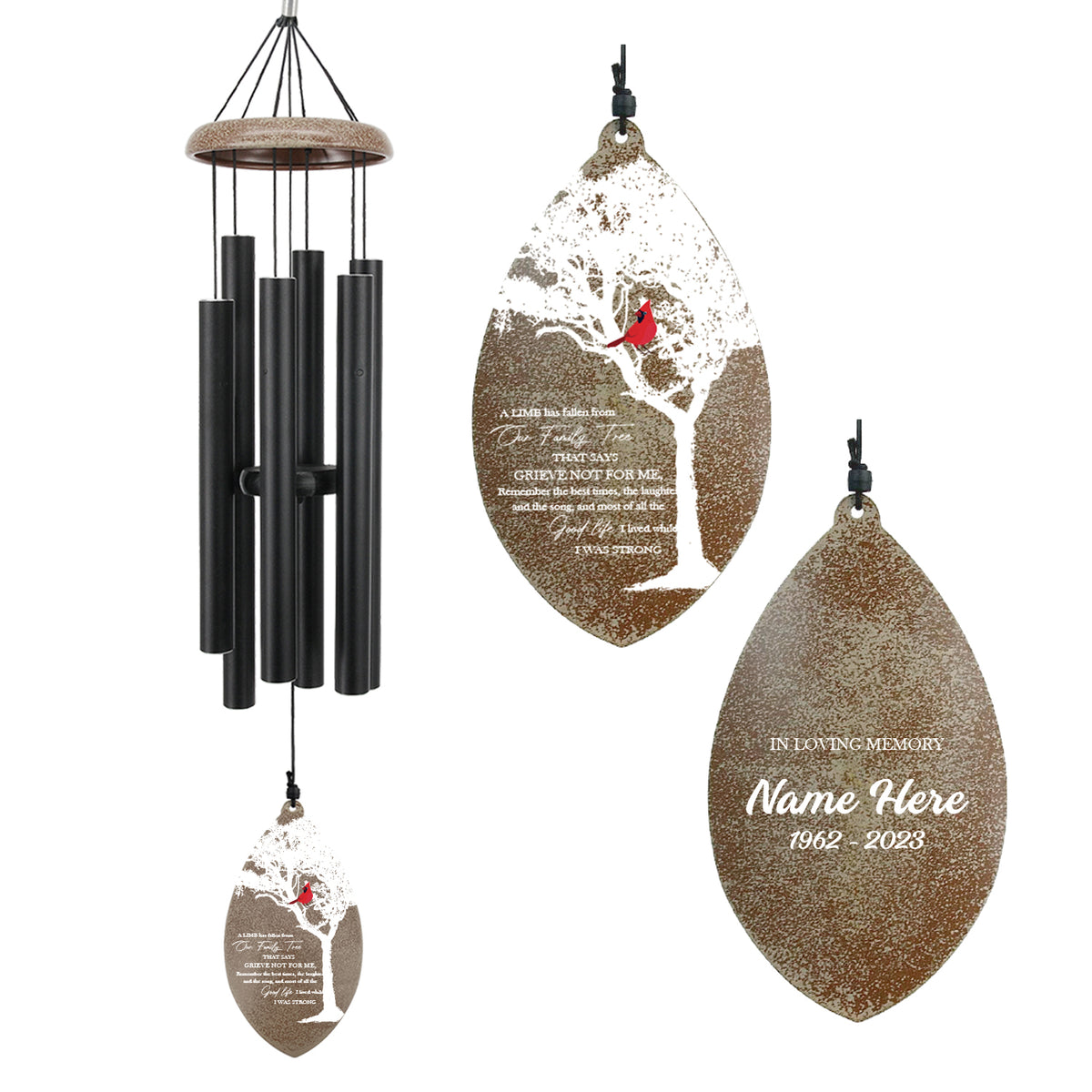 ASTARIN Personalized Wind Chimes Outdoor Deep Tone, 35'' Customized Memorial WindChimes for Loss of Loved One, Melody Wind Chime Unique as Sympathy Gift