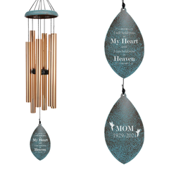 Personalized Memorial Wind Chimes-35 inch, 6 Tubes, Golden/Black-Memorial Gift