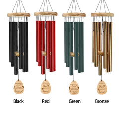 Personalized Memorial Wind Chimes-30 Inch, 6 Tubes, 4 Colors-Pine Wood Series,Memorial Gift
