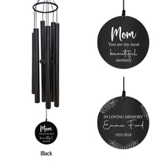 Personalized Memorial Wind Chime- 36 Inch Black，Memorial Gifts，In Loving memory,sympathy gift