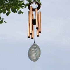 Personalized Memorial Wind Chimes-35 inch, 6 Tubes, Golden/Black/Bronze/Red-Mother's Day Gift