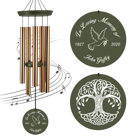 Astarin Personalized Memorial Wind Chimes,Sympathy Gift for loss of loved ones-014-Produced in USA