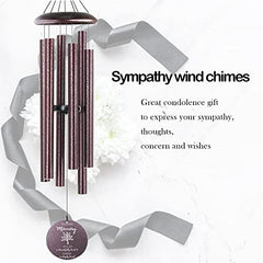 Personalized Memorial Wind Chimes,Customized Large Wind Chime Outdoor,Metal Wind Chime Deep Tone,Custom Wind Chime in Loving Memory, Sympathy Gift After Loss of Mom Dad or Loved One
