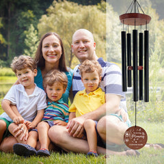 Personalized Memorial Wind Chime - 36 Inch, 5 Tubes, Family Memorial Gift, Gift for Parents, Friends, Garden