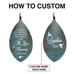 Personalized Wind Chimes for Outside, Custom Personalized Wind Bells, Gifts in Memory of Someone, Metal Wind Chime Gift in Garden, Patio, Porch, 36'' Golden, Black, Bronze,Red