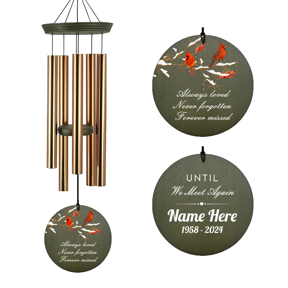 Personalized Memorial Wind Chimes for Loss of Loved One Engrave Tree of Life, Memorial and Sympathy Wind Chimes for Outside