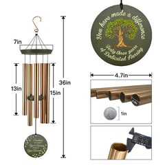 Personalized Retirement Gift Wind Chimes-36 Inch, 5 Tubes-In Loving happy retirement,work commemoration