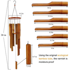Bamboo Series Wind Chimes- 36 Inch, 6 Tubes