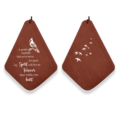 Memorial wind chimes personalized, 24-36 inches custom engraved wind chimes, commemorating loved ones, gently reminding us that we are never far away, and my spirit will always live in your heart