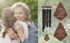 Personalized Mother's Day Gift Wind Chimes -24/30/36/44 inches, 6 Tubes, 5 Colors-Your are the world