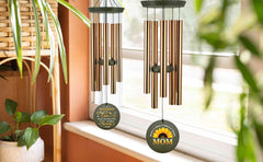 Personalized Mother's Day Wind Chimes-36 inch, 5 Tubes, Gold-Tree of Life Design, From Beginning to End