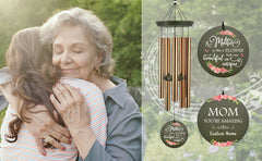 Personalized Mother's Day Wind Chimes-36 inch, 5 Tubes, Gold-Tree of Life Design, Mother's  Day Beautiful and Unique Flowers