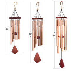 Personalized Memorial Wind chimes- 30/36 Inch, 6 Tubes, Black-Beach Wood Series