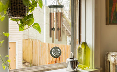 Personalized Memorial Wind Chimes-35 inch, 6 Tubes, Heart Design