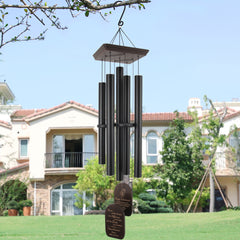 Personalized Retirement Wind Chimes-36/48 In, 5 Tubes, Black/Bronze