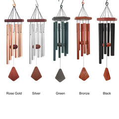Personalized Pet Memorial Wind Chimes-30 Inch, 6 Tubes, 5 Colors-Beach Wood Series