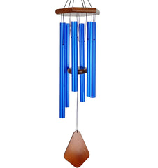 Outdoor Beautiful Melodies Wind Chimes-6 Tubes, 30 Inch, Blue