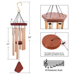 Personalized Mother's Day Gift Wind Chimes -24/30/36/44 inches, 6 Tubes, 5 Colors-Gift For Mother