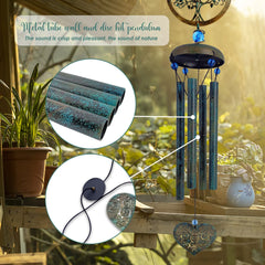 Life Series Wind Chimes - 29 Inch, 4 Tubes,Metal Wind Chimes