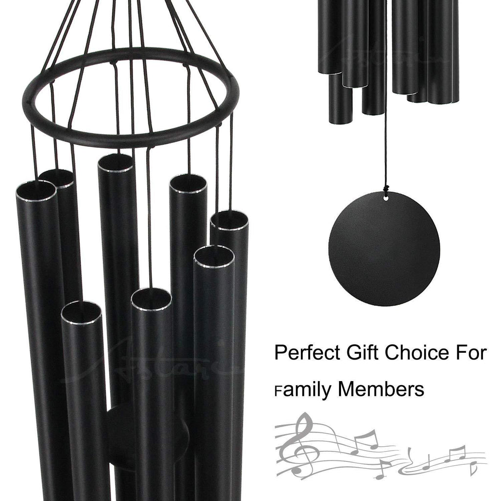 Memorial Ring Series Wind Chimes- 36 Inch Black
