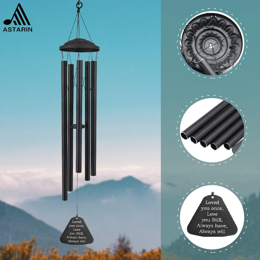 Mini Metal Series Wind Chimes- 36 Inch Black