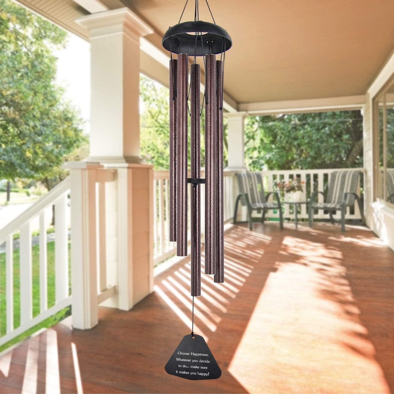 Mini Chime Astarin Mini Metal Wind Chimes 36 Inch Bronze Home Garden Decor