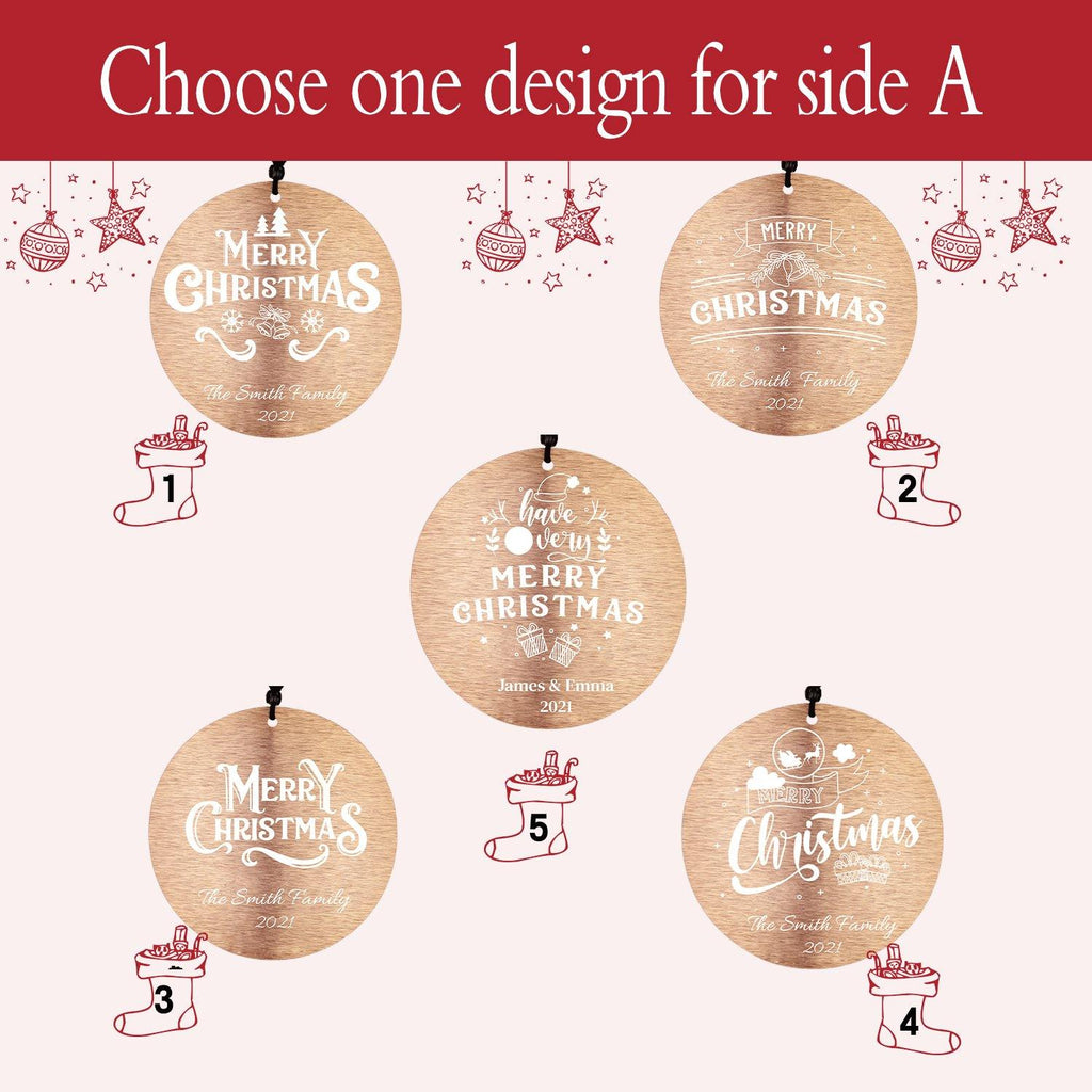 Personalized Christmas Wind Chimes-36 Inch, 6 Tubes, Rose Gold-Christmas Gifts, Custom Name