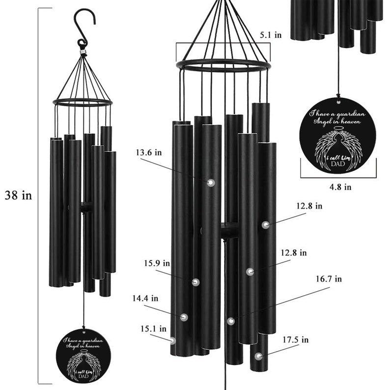 Personalized Memorial Wind Chimes-36 Inch, 8 Tubes,Angel - Astarin