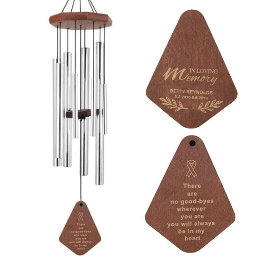Personalized Memorial Wind Chimes-Sympathy Bereavement Gift Custom Gift for Loss
