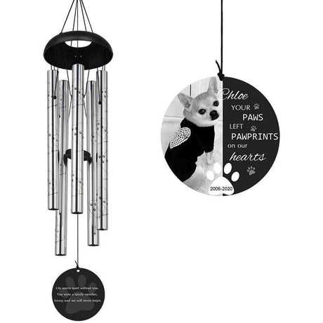 Dog memorial outlet wind chimes personalized