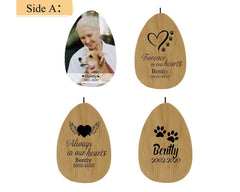 Personalized Pet Memorial Wind Chimes-30 Inch, 6 Tubes, Black/Red-Pine Wood Series