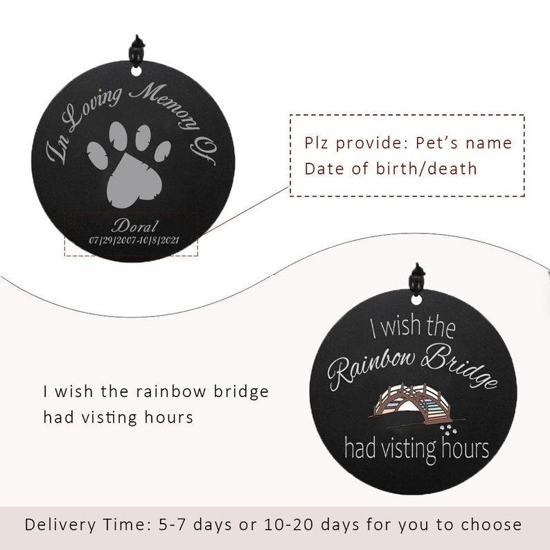 Personalized Pet Memorial Wind Chimes, Lose of Pet Memorial Wind Chime Rainbow Bridge - Astarin