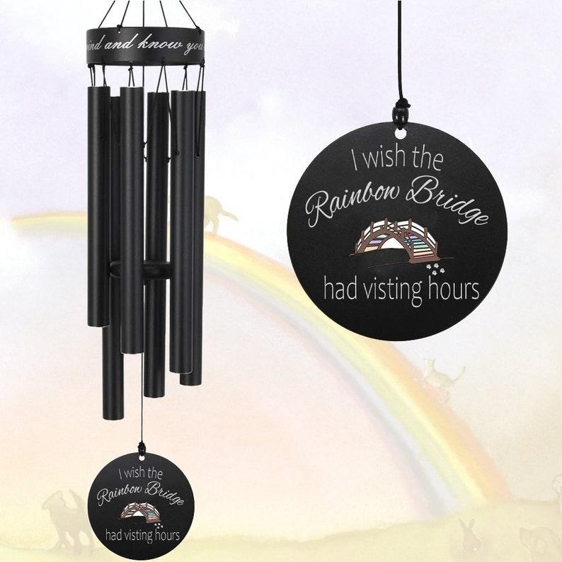 Personalized Pet Memorial Wind Chimes, Lose of Pet Memorial Wind Chime Rainbow Bridge - Astarin