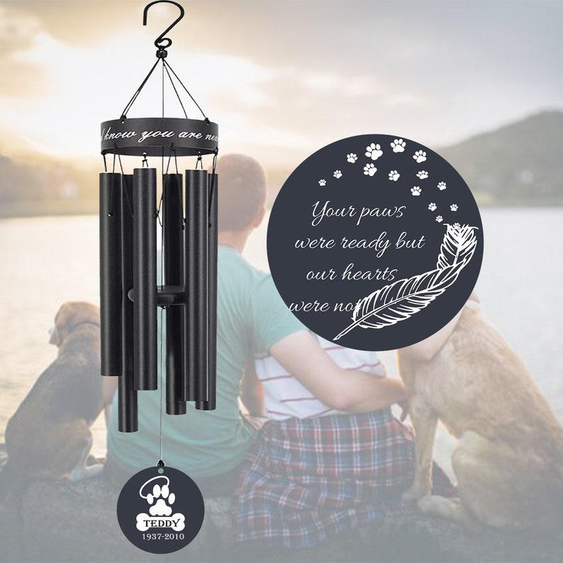 Personalized Pet Memorial Wind Chimes, Remembrance Gift for a Grieving Pet Owner - Astarin