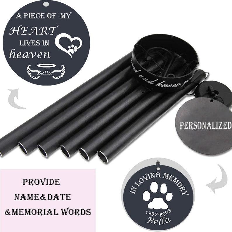 Personalized Pet Memorial Wind Chimes, Remembrance Gift for a Grieving Pet Owner - Astarin