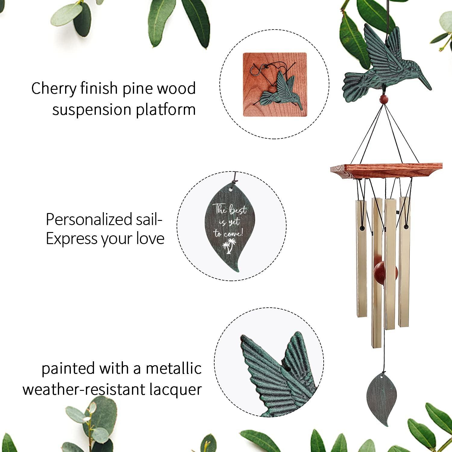 Personalized Retirement Gift Wind Chimes-25 Inch, 4 Tubes Ecology Series - Astarin